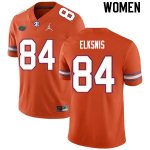 Women's Florida Gators #84 Nick Elksnis NCAA Nike Orange Authentic Stitched College Football Jersey JFT6862BS